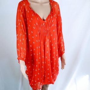 Silk fleurette dress red diane von furstenberg